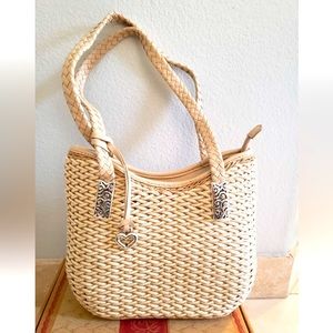 Brighton Deco Evonne straw and leather tote